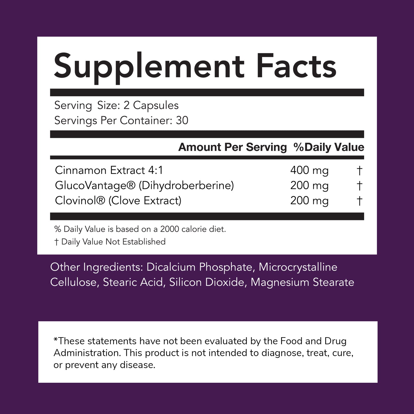 Supplement Facts 